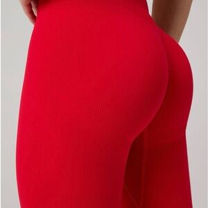Fabletics Heated Red High-Waist Seamless Scrunch High-Waisted Legging
